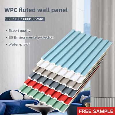 品質  8.5mm WPC Fluted Wall Panel Waterproof Fireproof Custom Sizes 工場