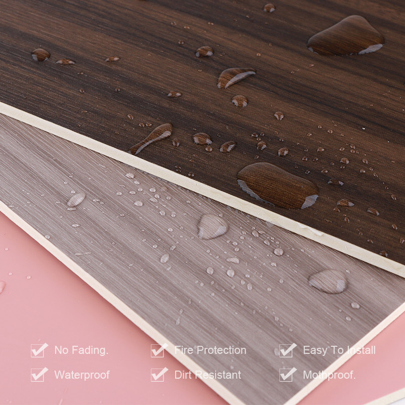 Ecoの友好的な耐火性の装飾的な木製の穀物ポリ塩化ビニール タケ繊維の壁の羽目板