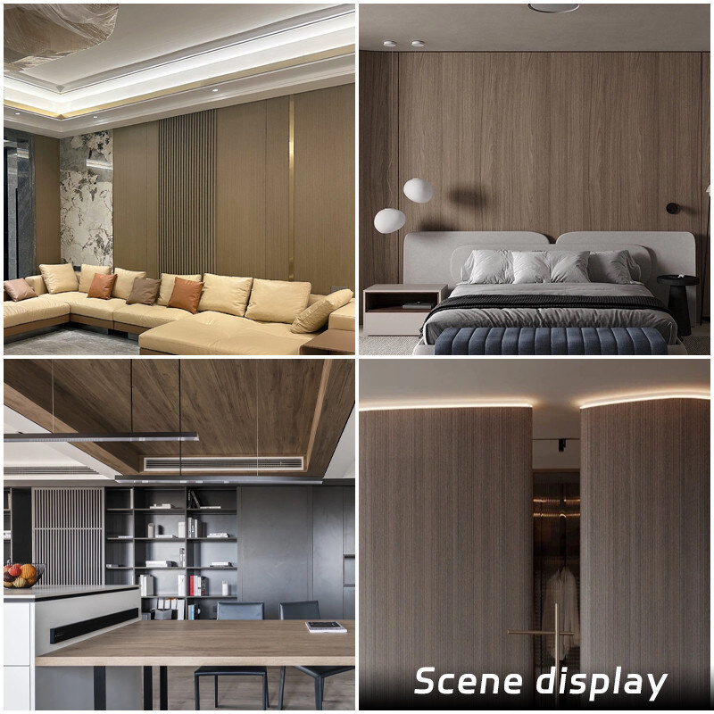 固体室内装飾1.22mの幅木穀物木はポリ塩化ビニールの壁パネルに張り合わせる