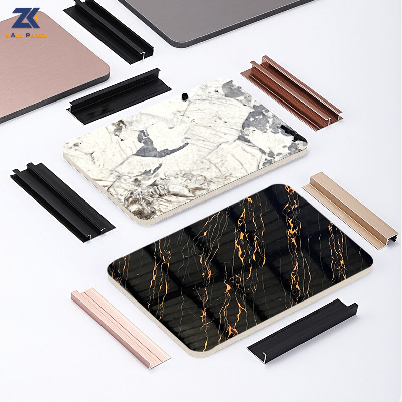 工場直売1.22*2.44 Mペット光沢度の高い大理石のタケ木炭壁パネル