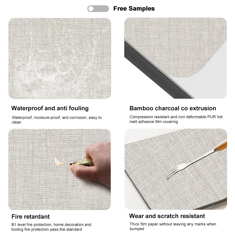 5 / 8mm 繊維 繊維 装飾板 バンブー 木炭 板 板