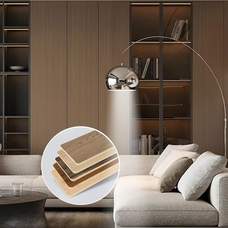 5mm 木粒 PVC 壁板 柔軟な竹 木炭 装飾壁板