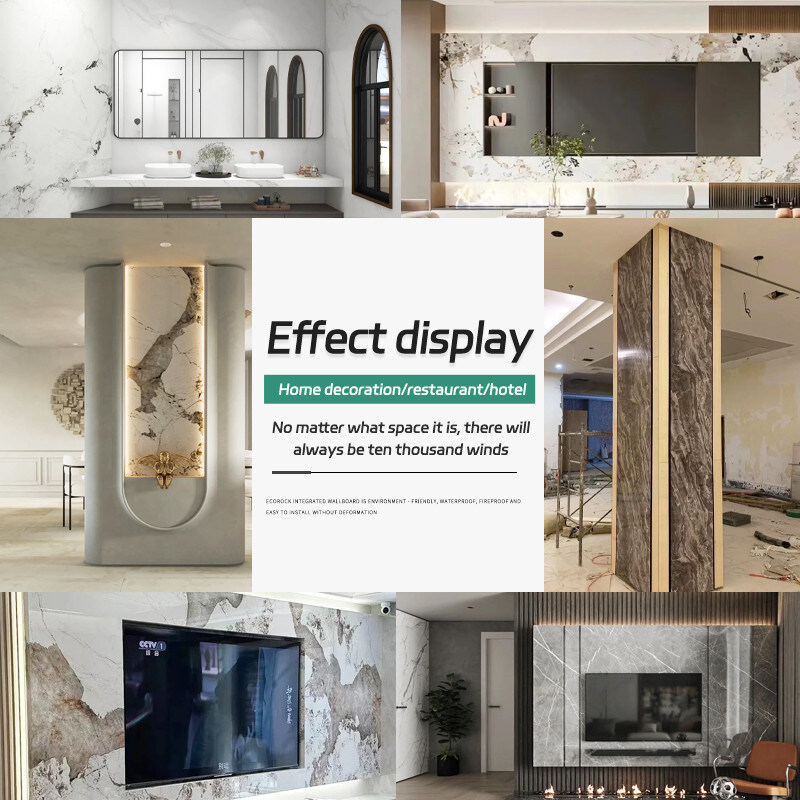 家の装飾TVの背景の壁の防水およびMoisture-proof大理石の木製のベニヤの壁パネル