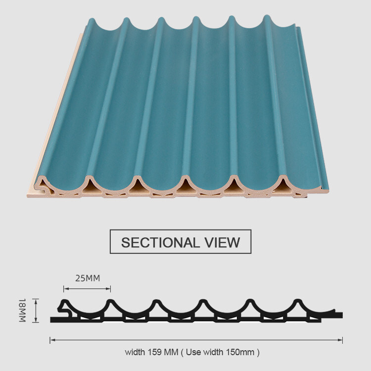 装飾的な3D WPCの木の天井の屋外の15mm円形のグリルのパネル