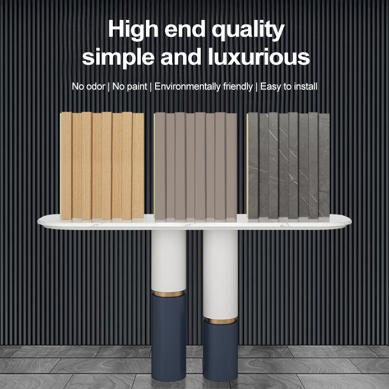 インテリア装飾WPC壁パネル 3D固木グリルパネル