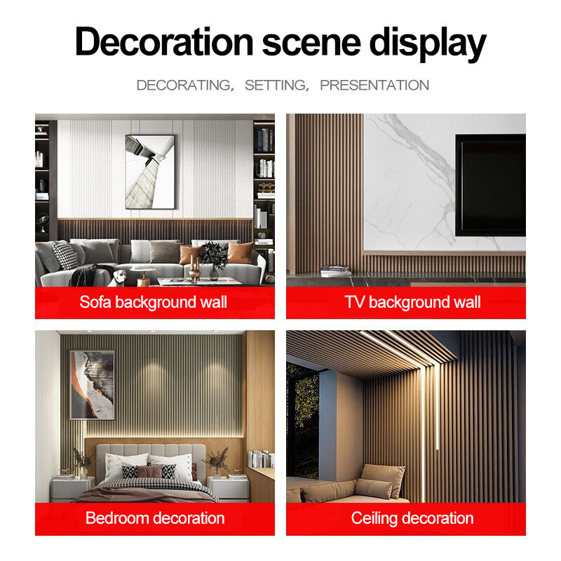 インテリア装飾WPC壁パネル 3D固木グリルパネル