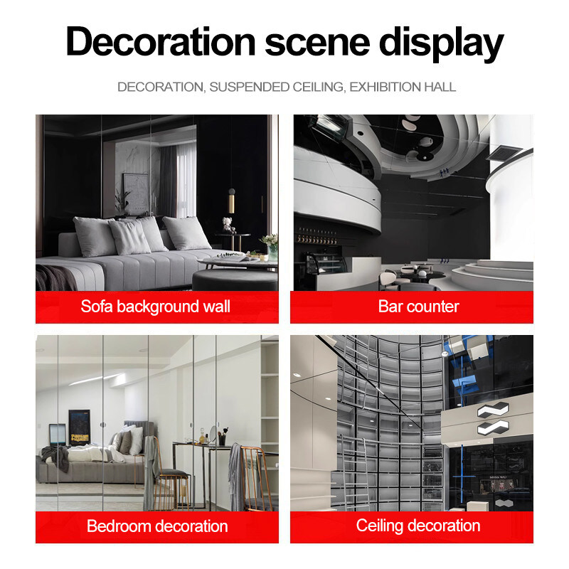 インテリア 装飾 5mm ミラー 木製 壁板 PVC 壁板