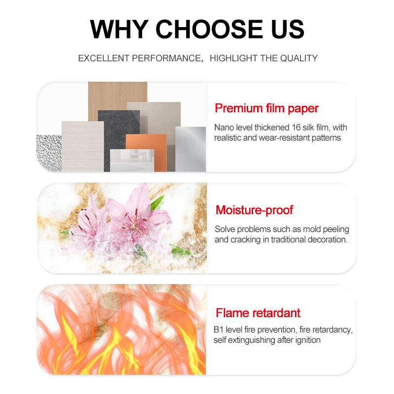 PET マルブル テクスチャ 装飾壁板 バンブー 木炭 フリーナー PVC 壁板