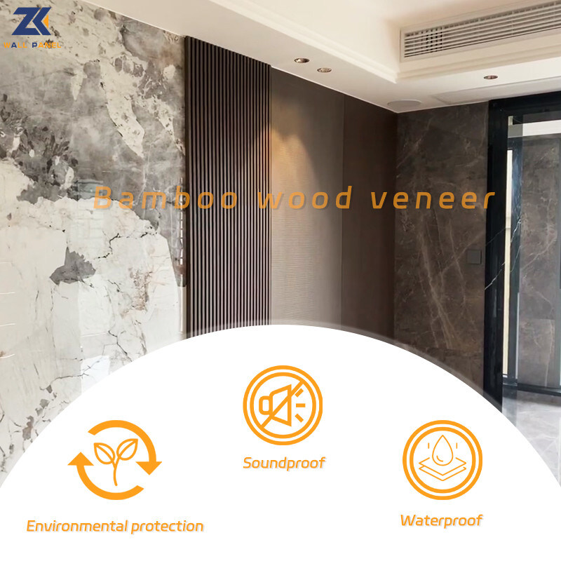 Ecoの友好的なホルムアルデヒドの自由な大理石の室内装飾の壁パネルのタケ木炭