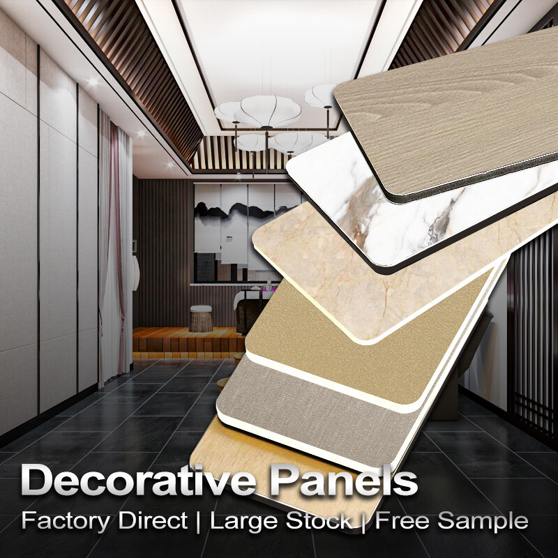 インテリア装飾用 5MM バンブー カーボンファイバー メタル 壁板