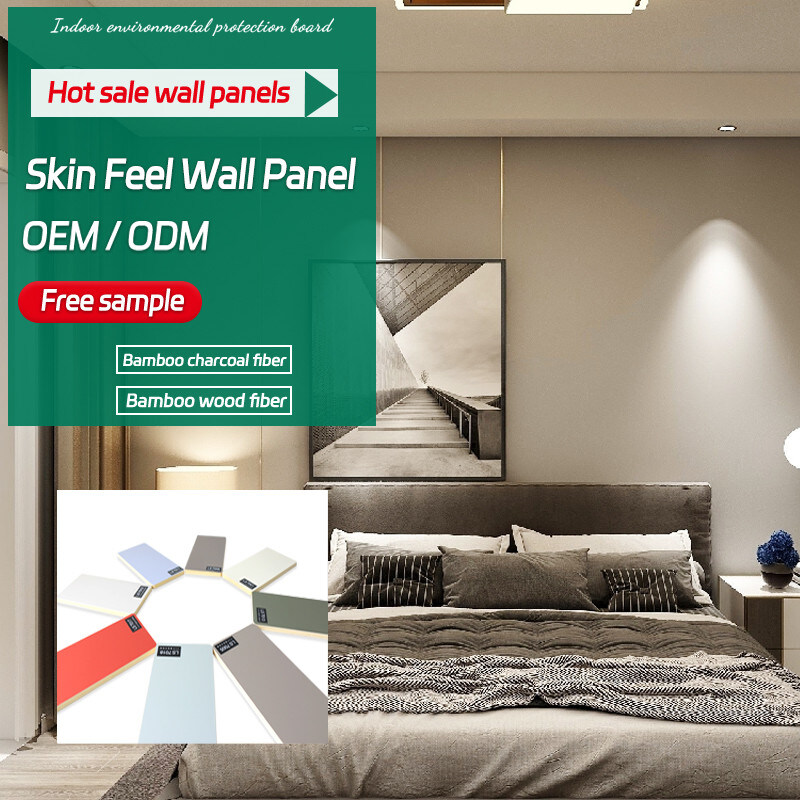 8つのMmの室内装飾タケ木製繊維の壁パネルは皮の感じる木製のベニヤを耐火性にする