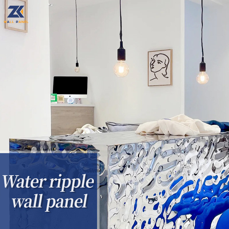 装飾的な耐火性水さざ波3Dの木製のプラスチック タケ木炭壁パネル
