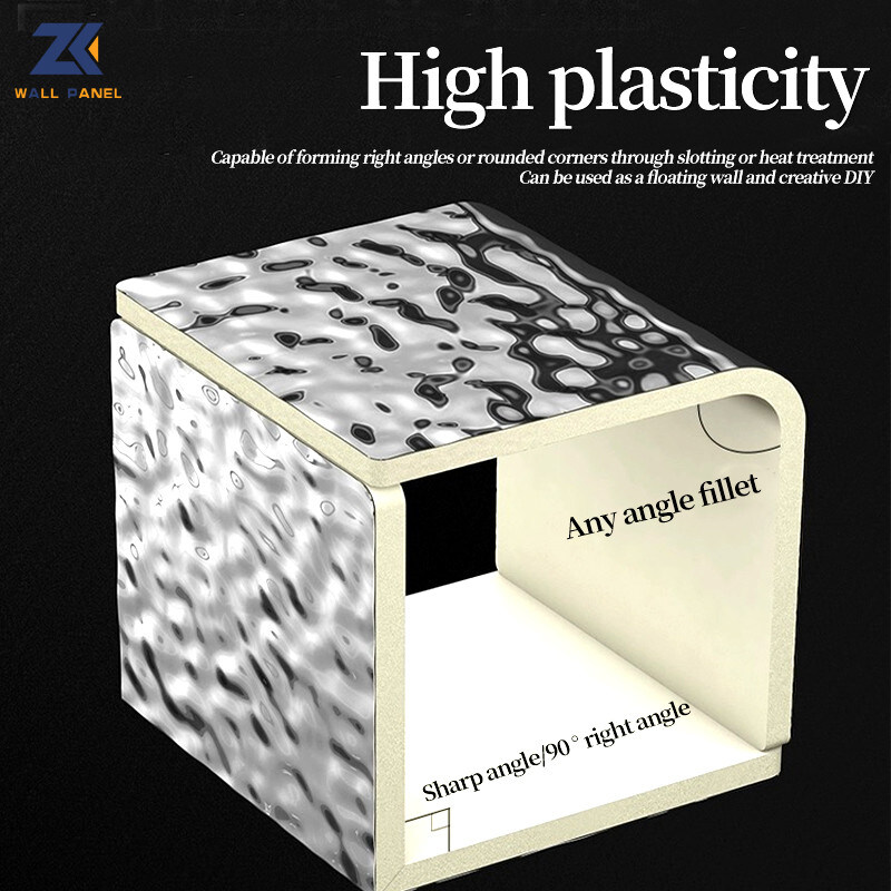 ペット3D水さざ波木は8mmの高密度タケ木炭木製の壁パネルに張り合わせる