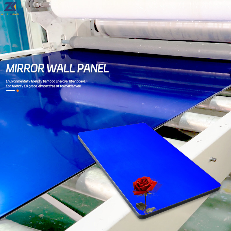 KTV現代軽く贅沢なミラー木ベニヤ板タケ木炭ペット壁パネル