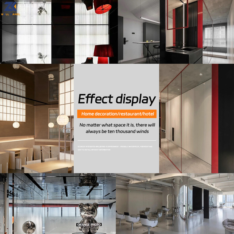 KTV現代軽く贅沢なミラー木ベニヤ板タケ木炭ペット壁パネル