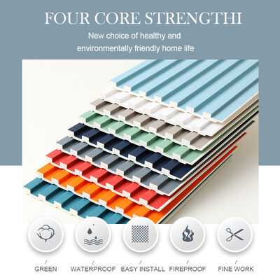 8.5mmの木製のプラスチック グリルWPCは壁パネルに防水ペンキ フルーティングを施さなかった