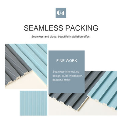 8.5mmの木製のプラスチック グリルWPCは壁パネルに防水ペンキ フルーティングを施さなかった